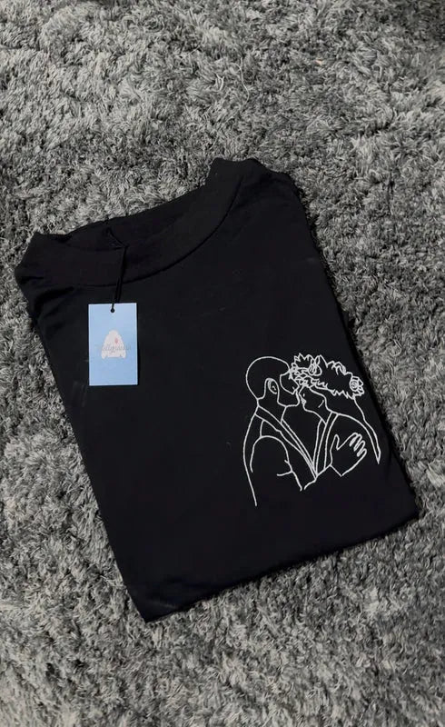 T-shirt Personalizzata con Foto Stilizzata Coppia