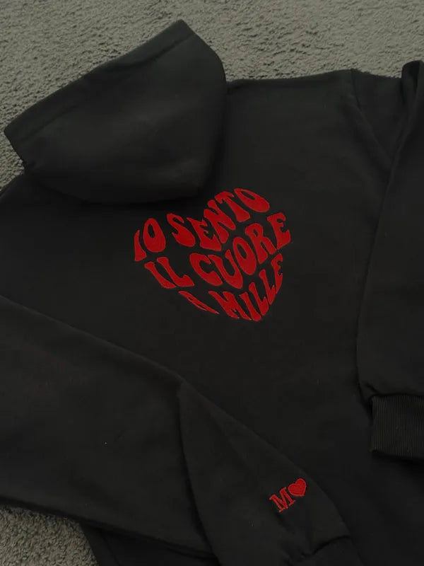 Felpa Personalizzata con Sento il Cuore a Mille