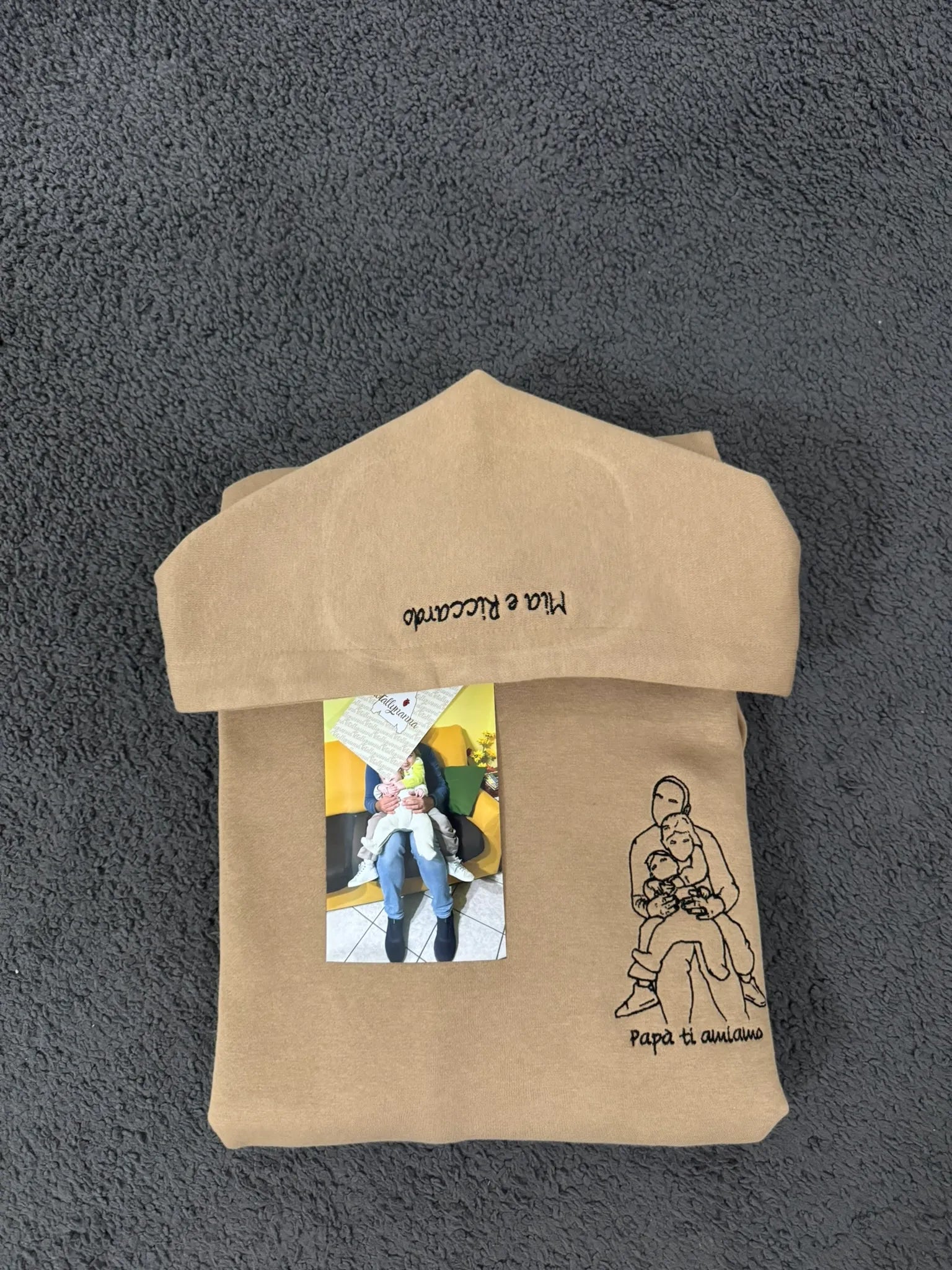 Felpa Personalizzata con Foto Stilizzata Papà