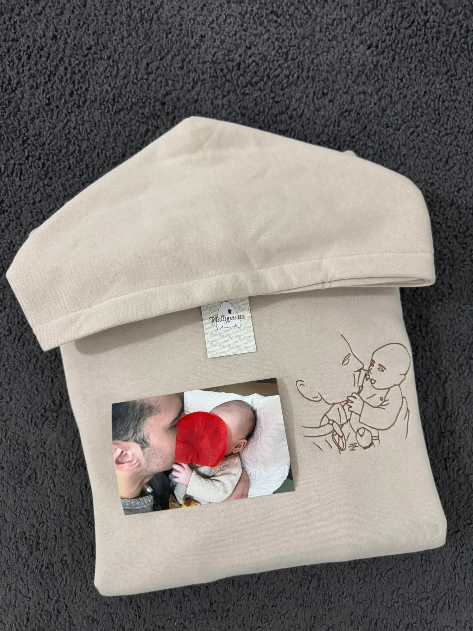 Felpa Personalizzata con Foto Stilizzata Papà