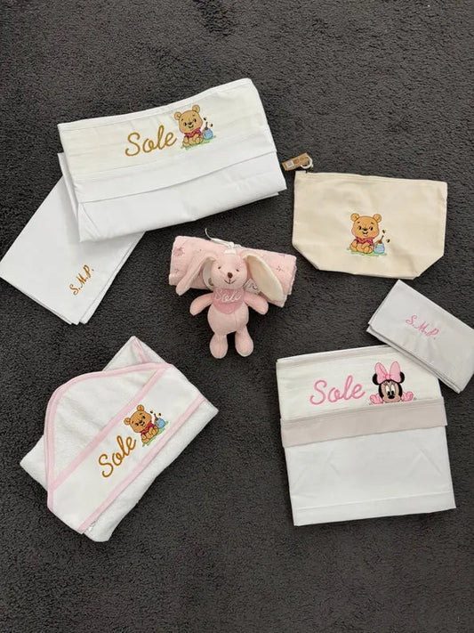 Lenzuola Porta Enfant Personalizzate con Ricamo