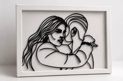Quadretto Personalizzato con Foto in Stampa 3D Stilizzata