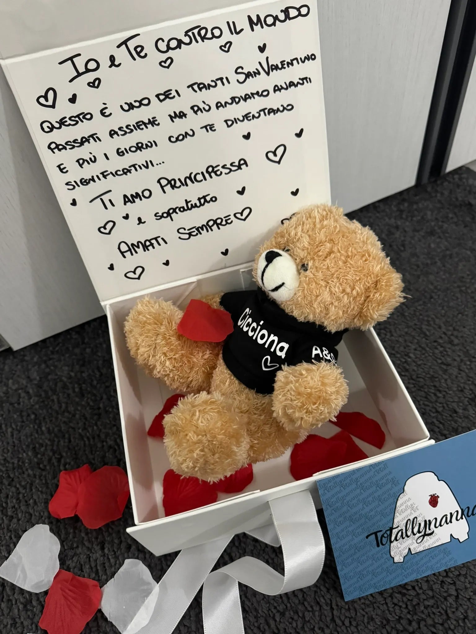 Peluche Teddy con Felpa Personalizzata