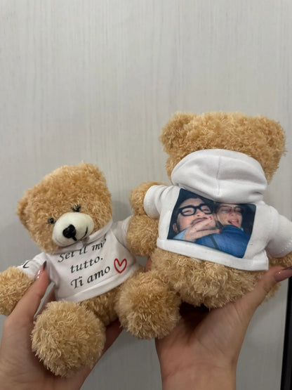 Peluche Teddy con Felpa Personalizzata