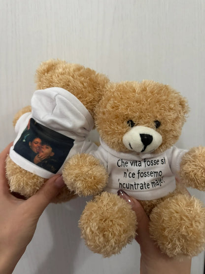 Peluche Teddy con Felpa Personalizzata