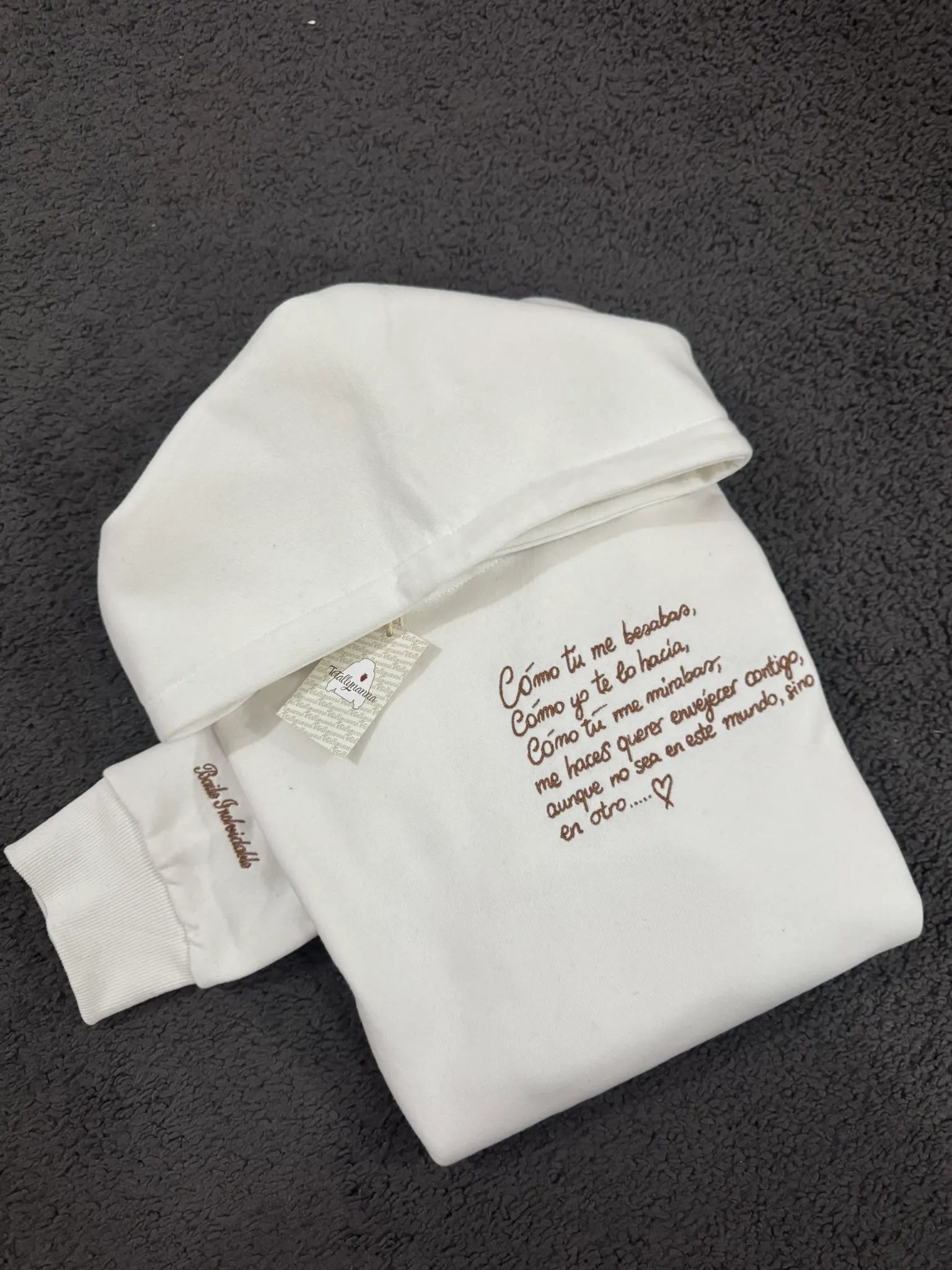 Felpa Personalizzata con Dedica Scritta a Mano