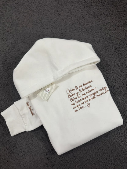 Felpa Personalizzata con Dedica Scritta a Mano
